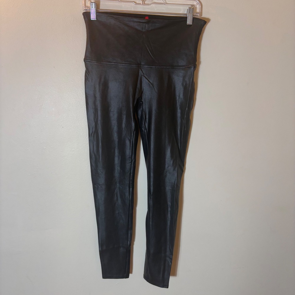 Spanx Faux Leather Leggings Women XLโ Black